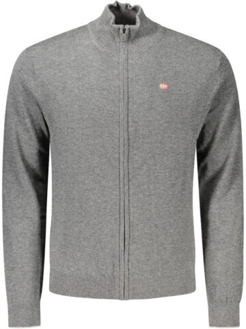 NAPAPIJRI MEN'S GREY CARDIGAN