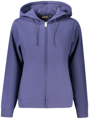 NAPAPIJRI WOMEN'S BLUE ZIP-UP SWEATSHIRT