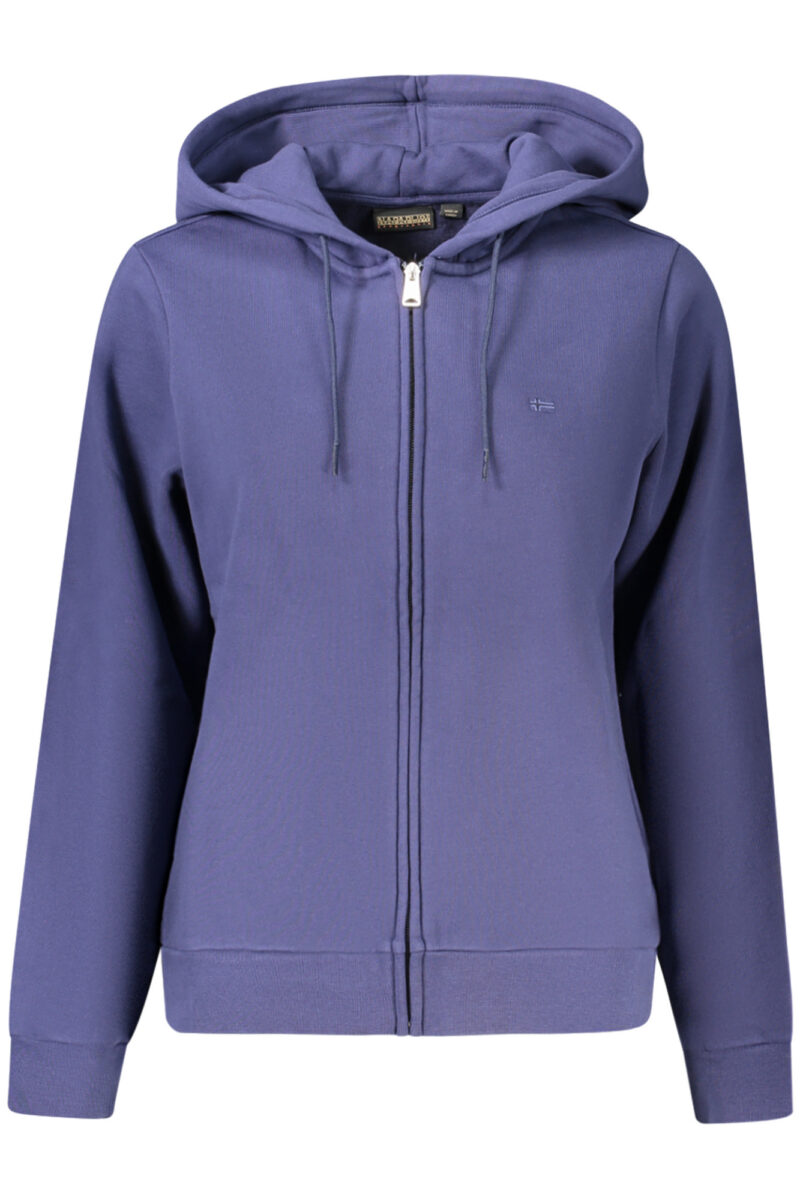 NAPAPIJRI WOMEN'S BLUE ZIP-UP SWEATSHIRT