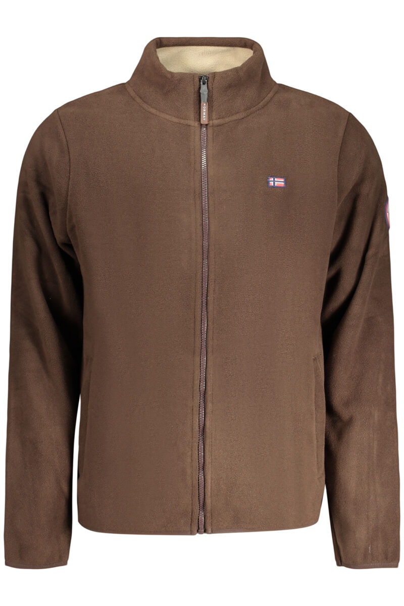 NORWAY 1963 MEN'S BROWN ZIP-UP SWEATSHIRT 869520_MAMORO
