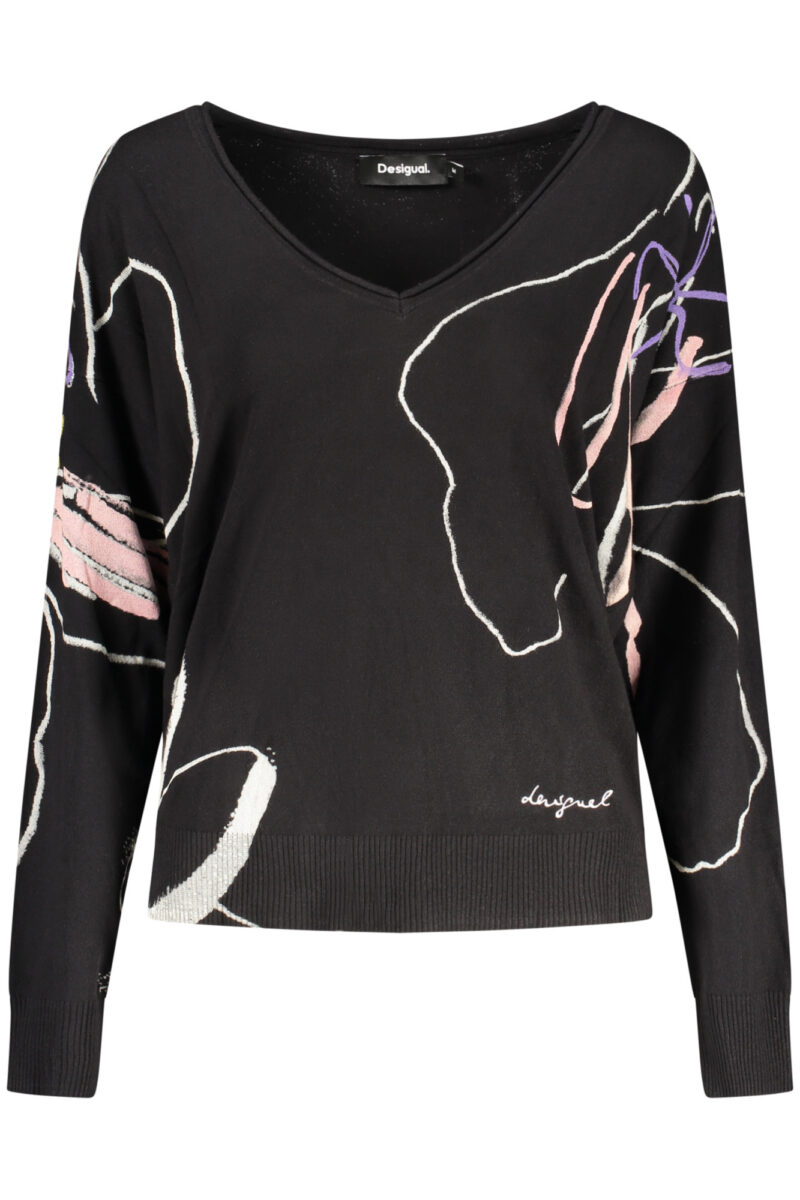 DESIGUAL DÁMSKÝ ČERNÝ SVETR 26WWJF29_NE2000