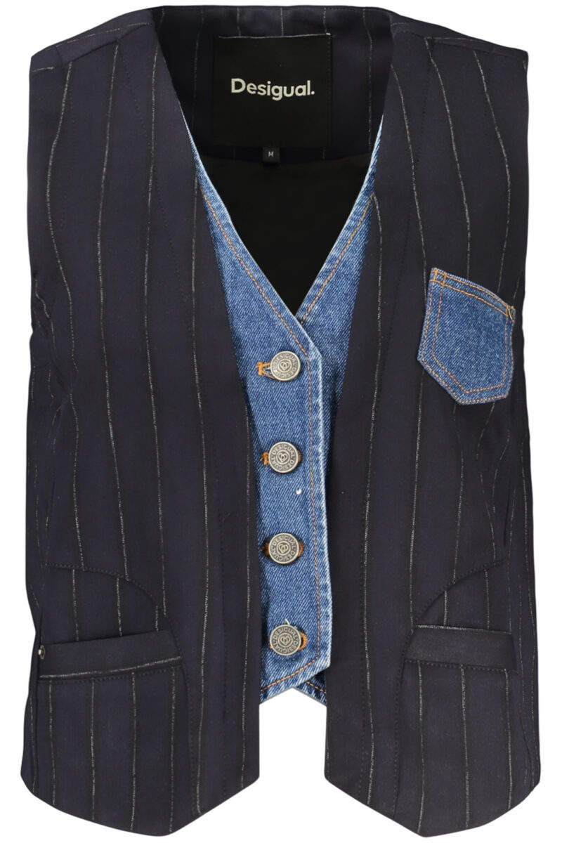 DESIGUAL WOMEN'S BLUE VEST