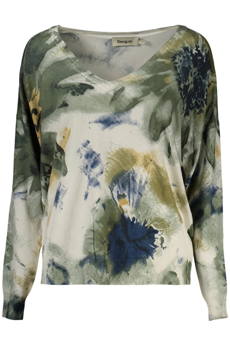 DESIGUAL DÁMSKÝ ZELENÝ SVETR 26WWJF38_VE1022