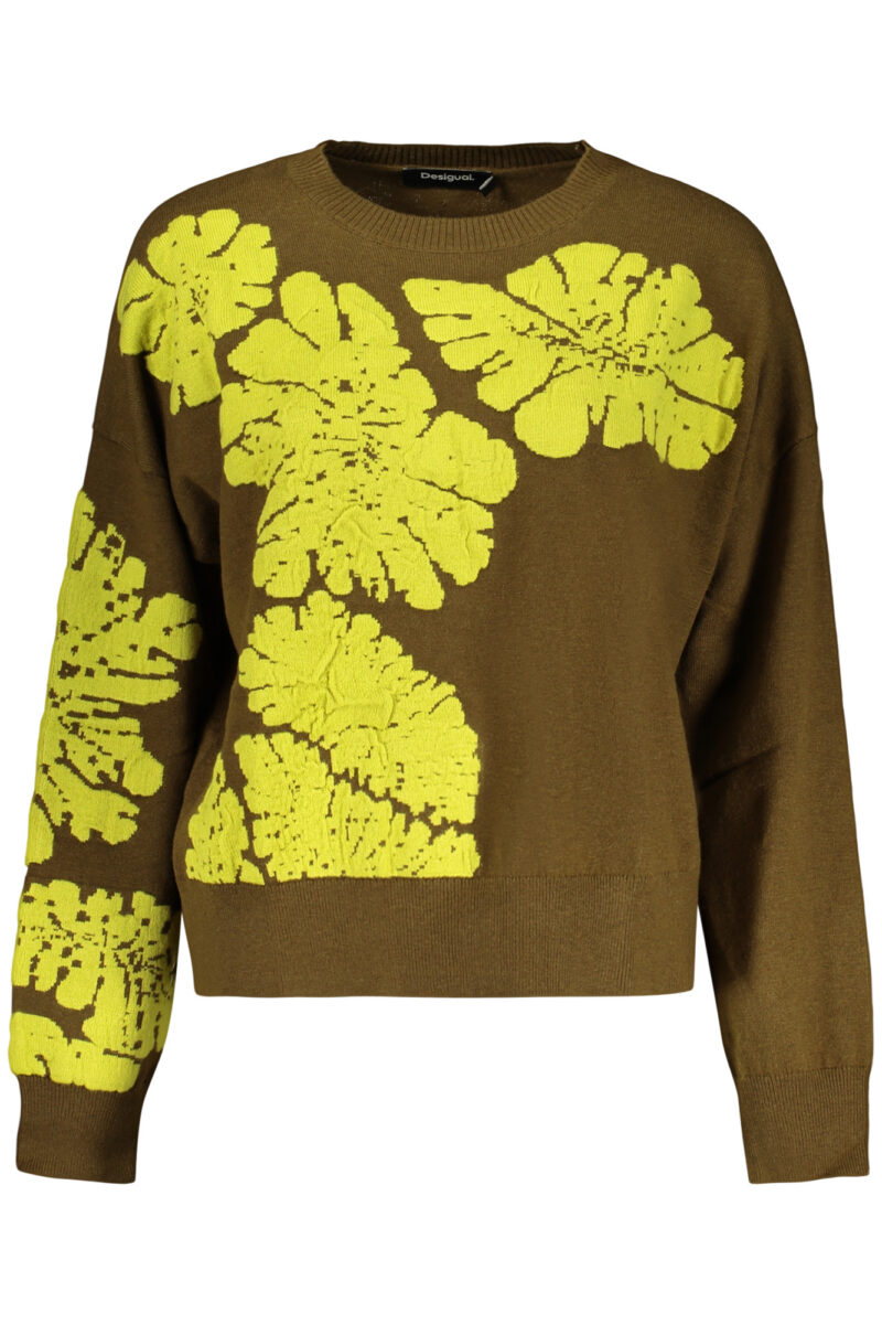 DESIGUAL WOMEN'S GREEN SWEATER 26WWJF38_VE1022