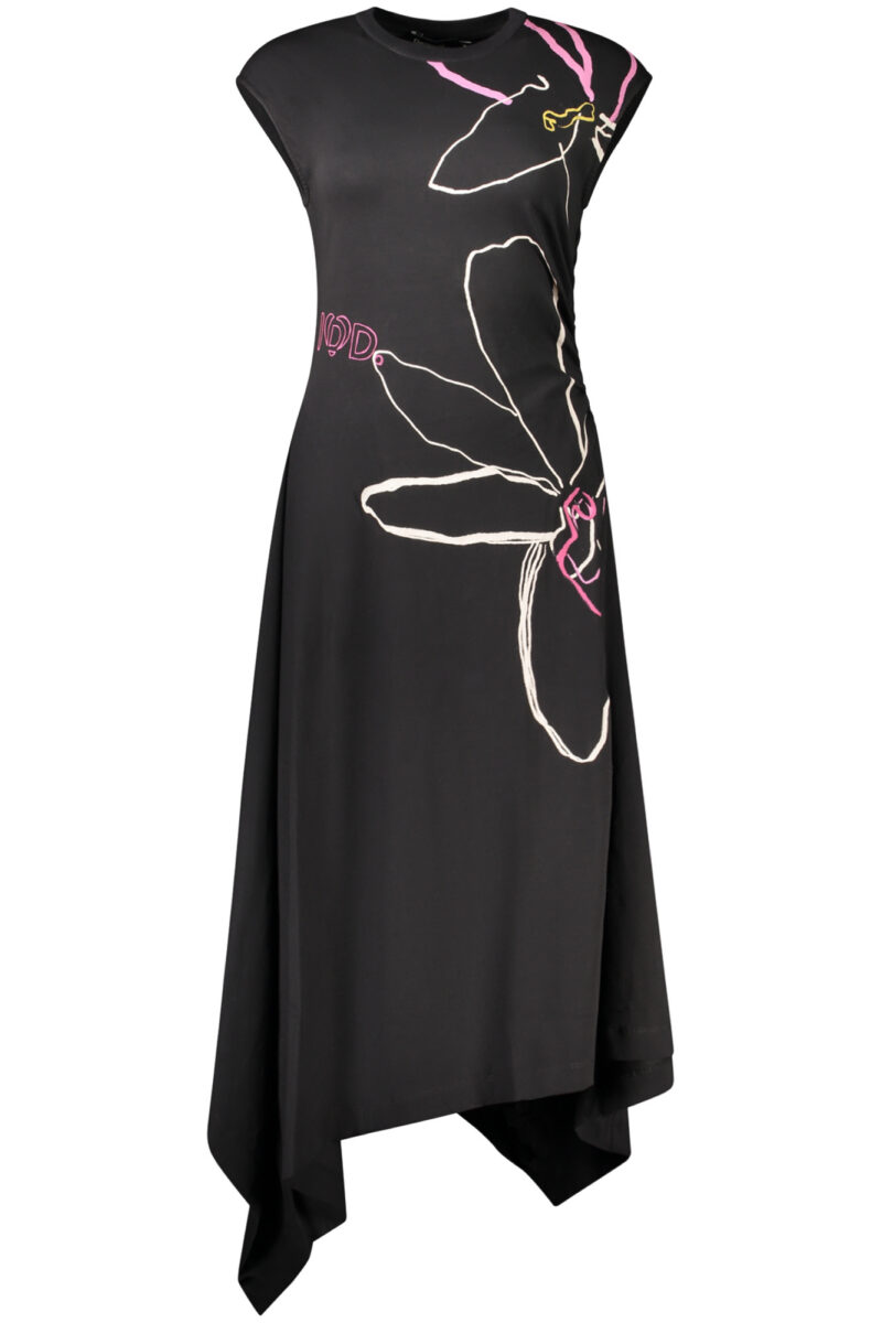 DESIGUAL DÁMSKÉ DLOUHÉ ČERNÉ ŠATY 26WWVK43_NE2000