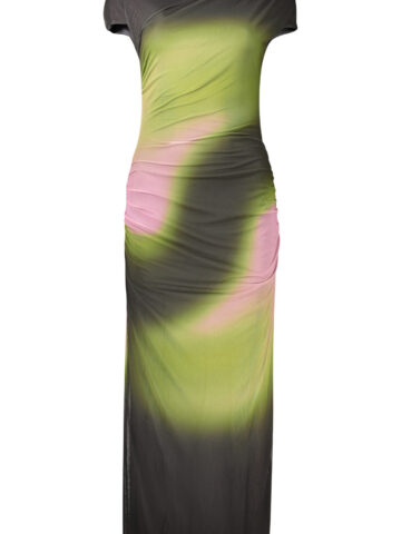 DESIGUAL WOMEN'S LONG DRESS GREEN