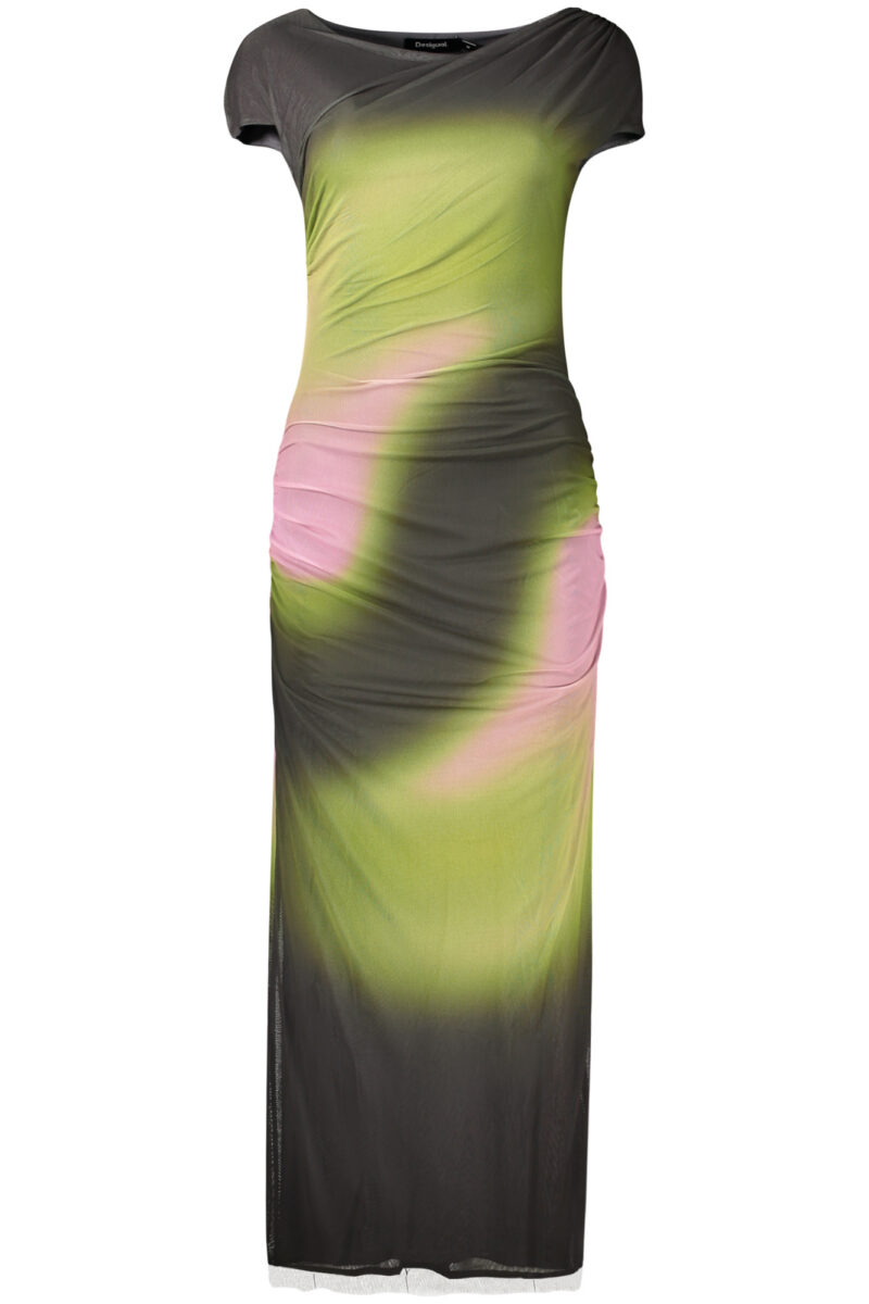 DESIGUAL WOMEN'S LONG DRESS GREEN