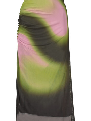 DESIGUAL WOMEN'S LONG GREEN SKIRT 26WWFF03_VE4010