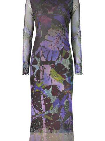 DESIGUAL WOMEN'S LONG PURPLE DRESS 26WWVK01_VI5025
