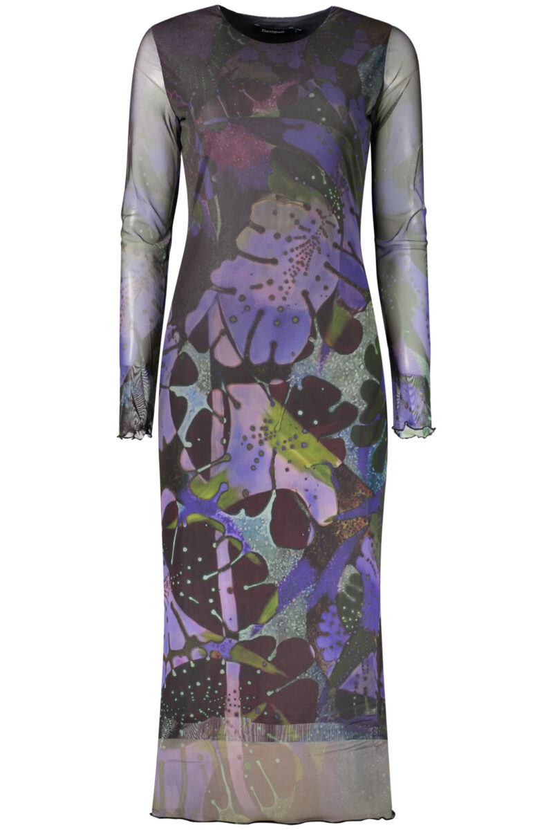 DESIGUAL WOMEN'S LONG PURPLE DRESS 26WWVK01_VI5025