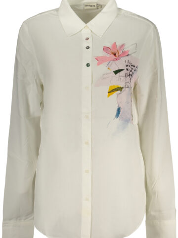 DESIGUAL WOMEN'S LONG-SLEEVED SHIRT WHITE 26WWCW11_BI1000