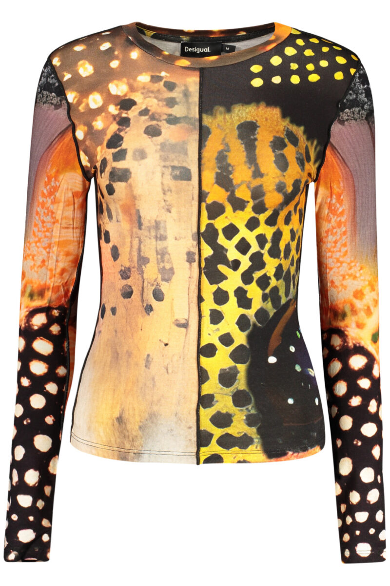 DESIGUAL WOMEN'S LONG-SLEEVED T-SHIRT ORANGE