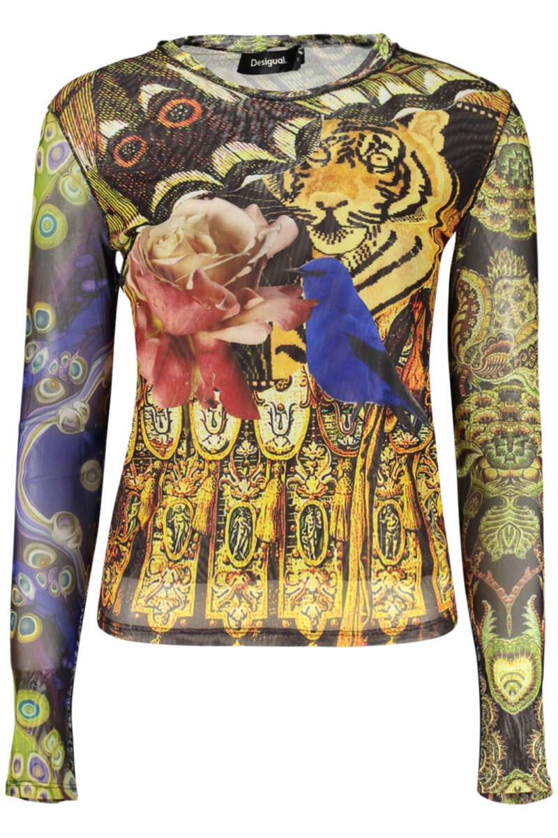 DESIGUAL WOMEN'S LONG-SLEEVED T-SHIRT YELLOW