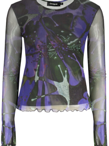 DESIGUAL WOMEN'S LONG-SLEEVED T-SHIRT, BLUE 26WWTK02_BL5022