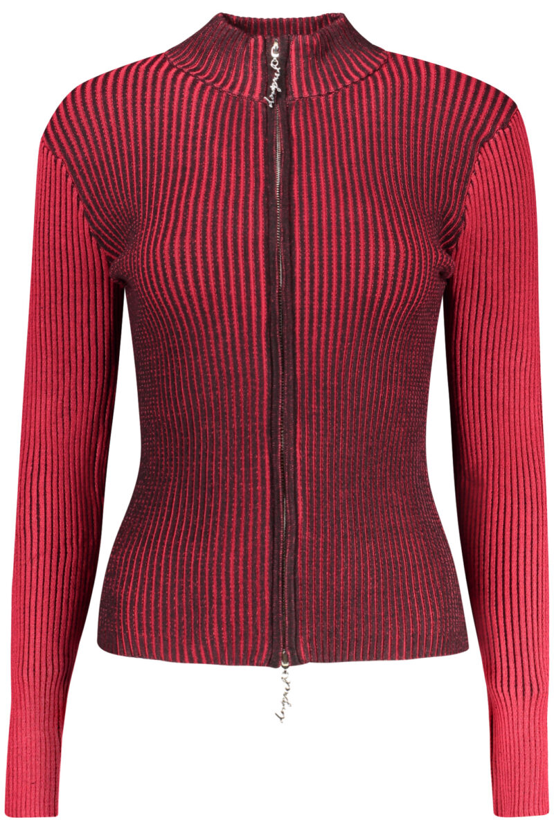 DESIGUAL WOMEN'S RED CARDIGAN