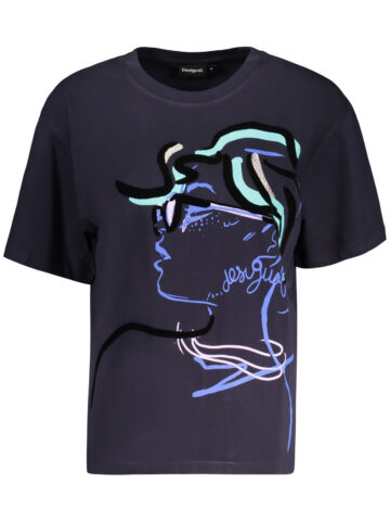 DESIGUAL WOMEN'S SHORT-SLEEVE T-SHIRT BLUE 26WWTK35_BL5011