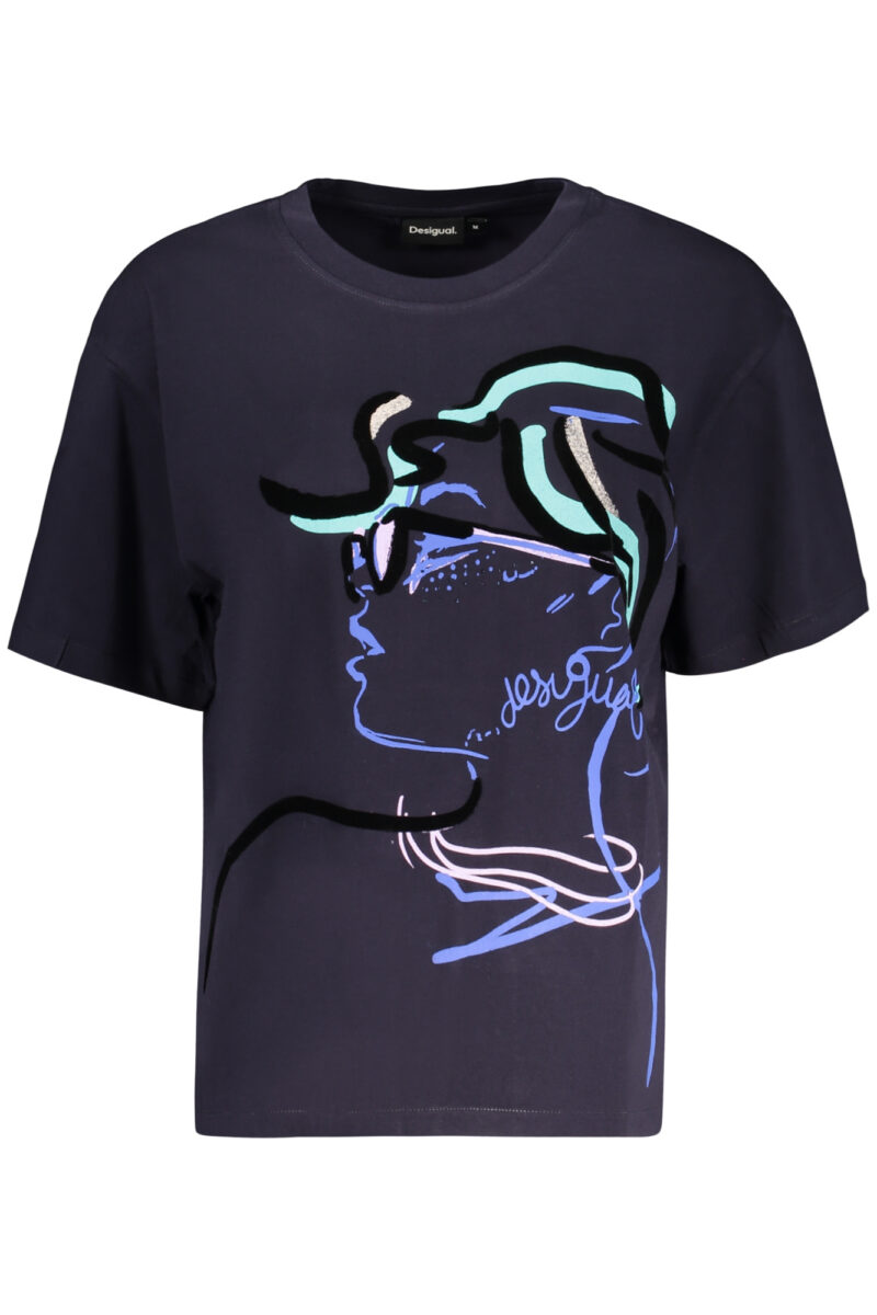 DESIGUAL WOMEN'S SHORT-SLEEVE T-SHIRT BLUE 26WWTK35_BL5011