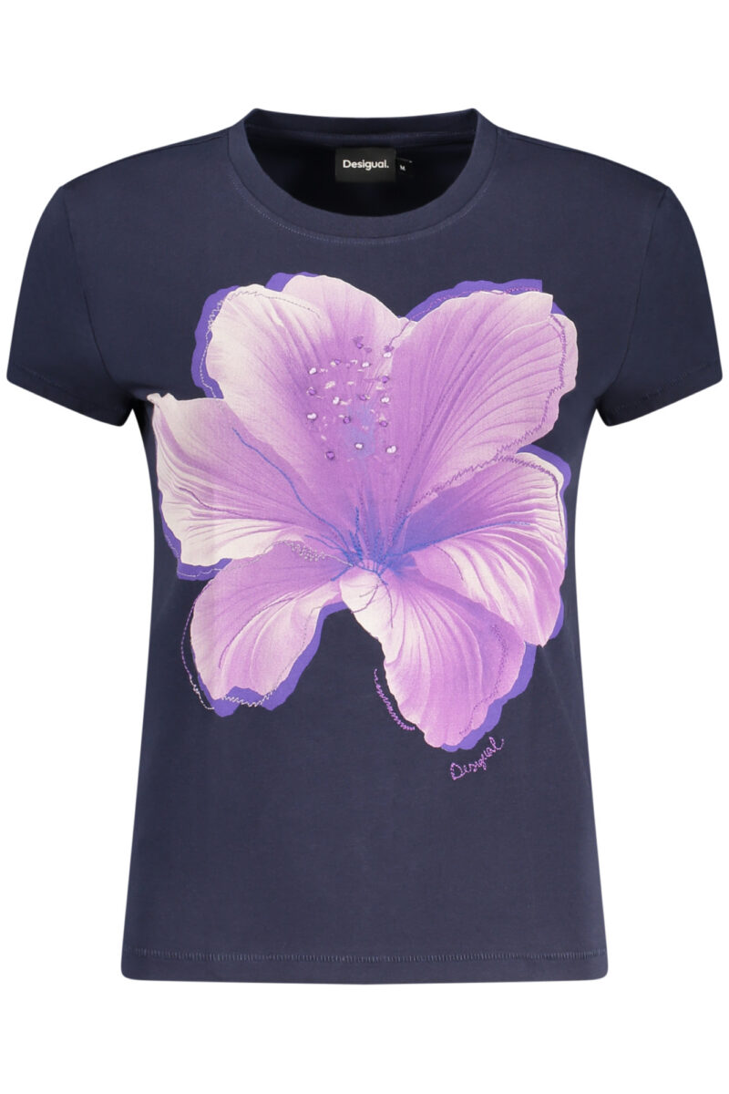 DESIGUAL DÁMSKÉ TRIČKO S KRÁTKÝM RUKÁVEM MODRÉ 26WWTK51_BL5000