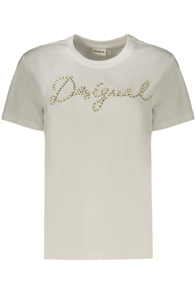 DESIGUAL WOMEN'S SHORT-SLEEVE T-SHIRT WHITE 26WWTK39_BI1000