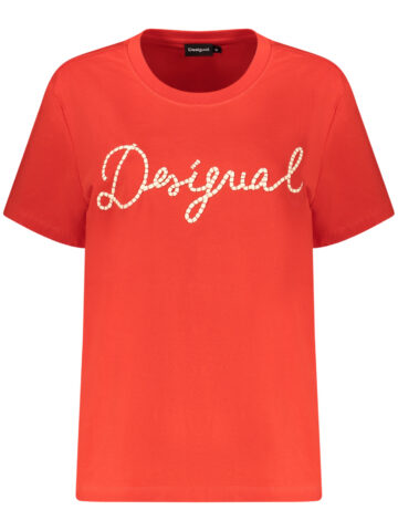 DESIGUAL WOMEN'S SHORT-SLEEVED T-SHIRT, RED 26WWTK39_RO3069