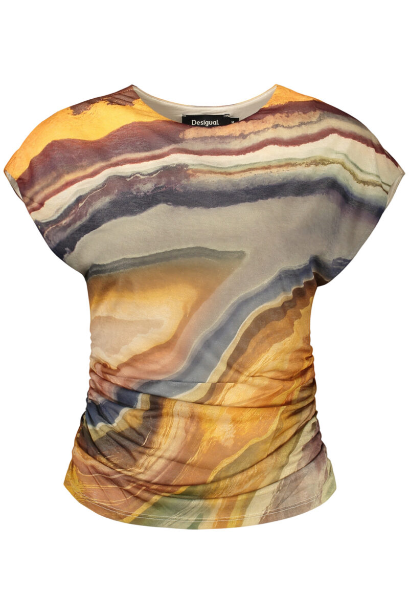 DESIGUAL WOMEN'S SLEEVELESS T-SHIRT BEIGE