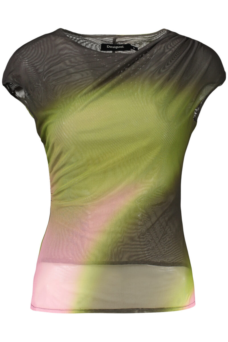 DESIGUAL WOMEN'S SLEEVELESS T-SHIRT GREEN