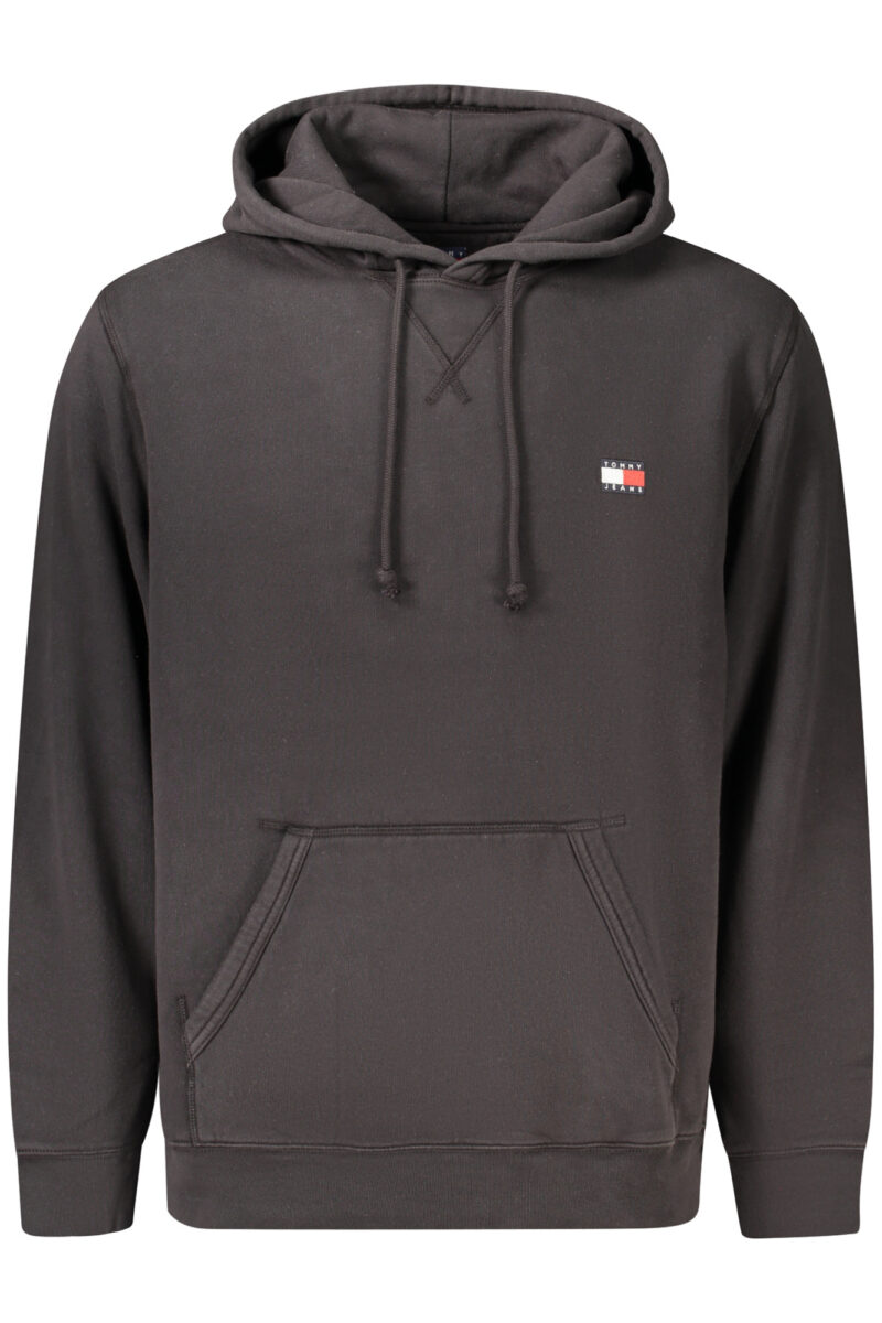 TOMMY HILFIGER MEN'S BLACK ZIP-UP SWEATSHIRT DM0DM23606_NEBDS