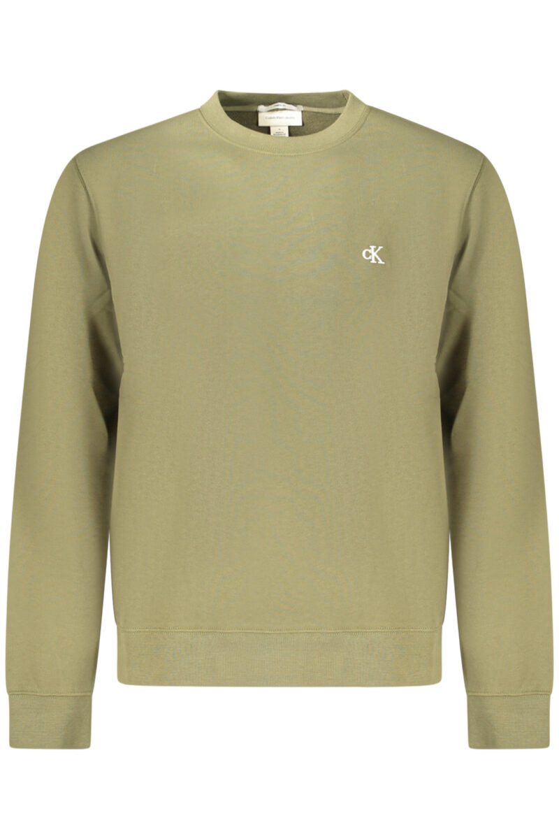 CALVIN KLEIN PÁNSKÁ MIKINA BEZ ZIPU, ZELENÁ LV04RG275G_VELI1