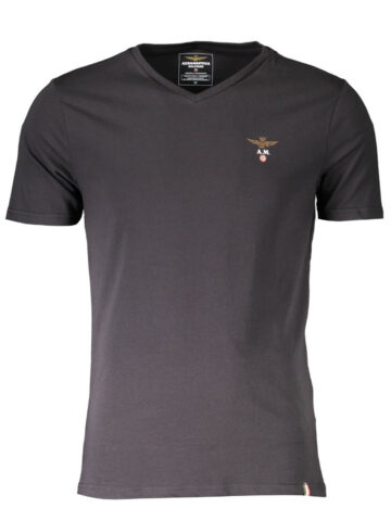 AERONAUTICA MILITARE BLACK MEN'S OUTERWEAR T-SHIRT SCOTI002J508_3D0A5D1_NERO34300