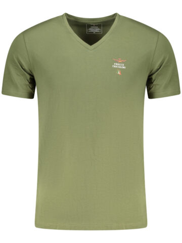 AERONAUTICA MILITARE MEN'S GREEN OUTDOOR T-SHIRT SCOTI006J508_VE07001