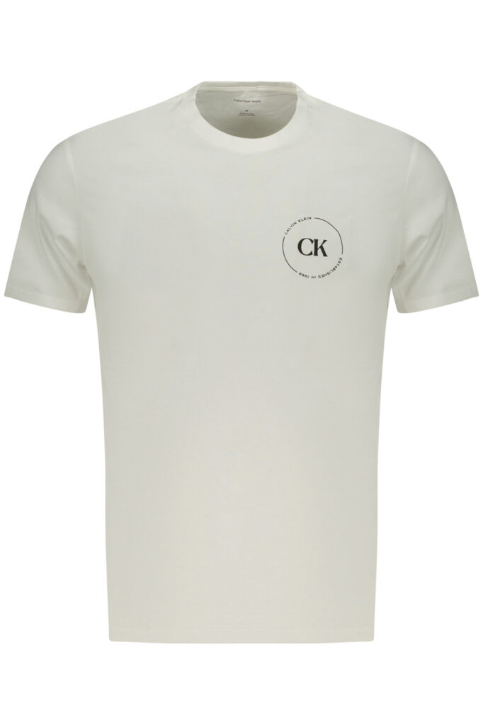 CALVIN KLEIN MEN'S SHORT-SLEEVE T-SHIRT WHITE LV04RF801G_BIYAF