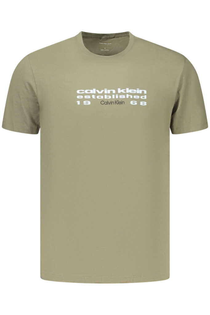 CALVIN KLEIN MEN'S SHORT-SLEEVED T-SHIRT GREEN LV04RG800G_VELDY