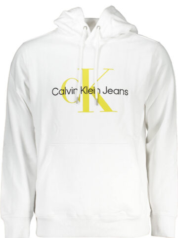 CALVIN KLEIN MEN'S WHITE ZIPLESS SWEATSHIRT J30J320805_92A812C_BIANCOYAF