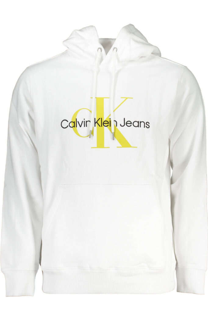 CALVIN KLEIN MEN'S WHITE ZIPLESS SWEATSHIRT J30J320805_92A812C_BIANCOYAF
