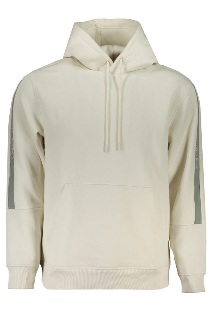 CALVIN KLEIN MEN'S WHITE ZIPLESS SWEATSHIRT J30J325632_BIYBI