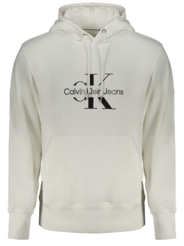 CALVIN KLEIN MEN'S WHITE ZIPLESS SWEATSHIRT J30J325429_BIYAF