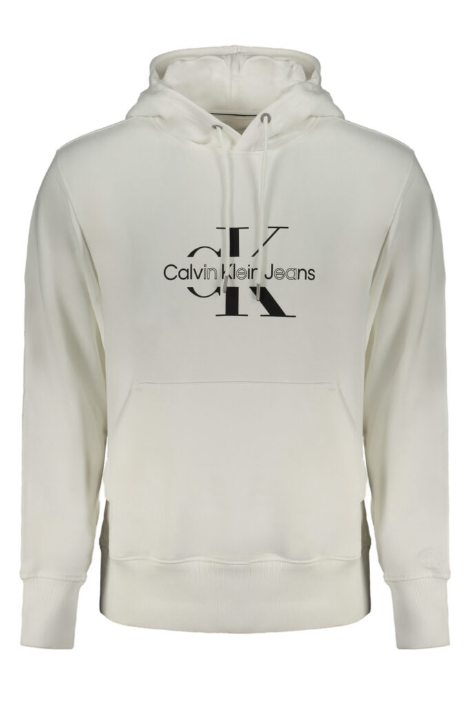 CALVIN KLEIN MEN'S WHITE ZIPLESS SWEATSHIRT J30J325429_BIYAF