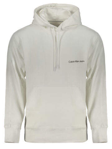 CALVIN KLEIN MEN'S WHITE ZIPLESS SWEATSHIRT J30J324620_BIYAF