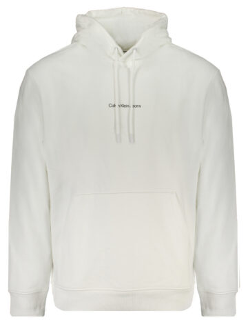 CALVIN KLEIN MEN'S WHITE ZIPLESS SWEATSHIRT J30J325639_BIYAF