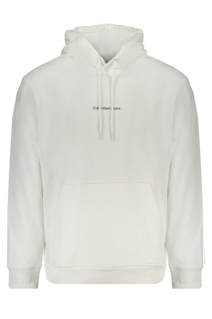 CALVIN KLEIN MEN'S WHITE ZIPLESS SWEATSHIRT J30J325639_BIYAF