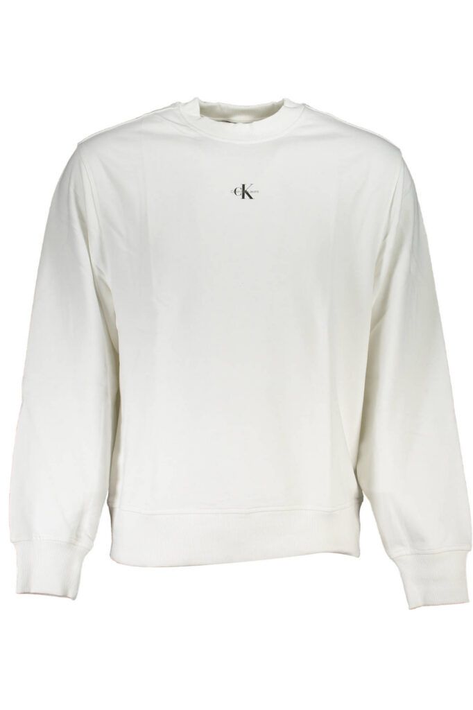 CALVIN KLEIN MEN'S ZIPLESS SWEATSHIRT WHITE J30J322534_DCFEC27_BIANCOYAF