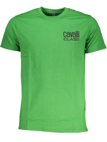 CAVALLI CLASS GREEN MEN'S SHORT SLEEVED T-SHIRT QXT62XJD060_VE07334
