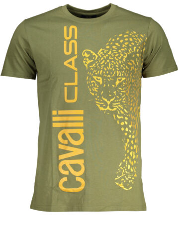 CAVALLI CLASS GREEN MEN'S SHORT SLEEVED T-SHIRT QXT62RJD060_VE04050