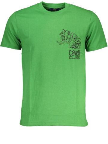 CAVALLI CLASS GREEN MEN'S SHORT SLEEVED T-SHIRT QXT63EJD060_VE07334
