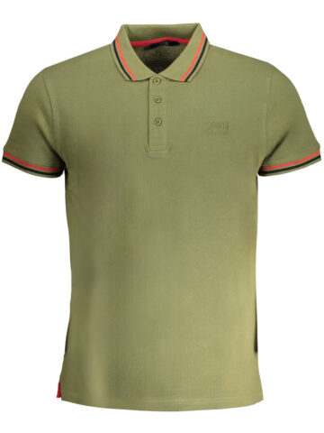 CAVALLI CLASS MEN'S GREEN SHORT SLEEVED POLO SHIRT QXT64XKB002_VE04050