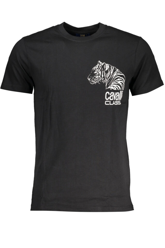 CAVALLI CLASS MEN'S SHORT SLEEVE T-SHIRT BLACK QXT63EJD060_NE05051