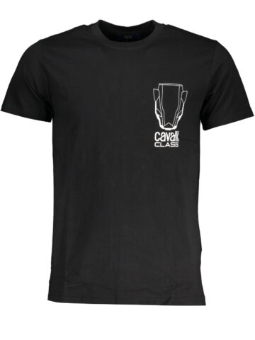 CAVALLI CLASS MEN'S SHORT SLEEVE T-SHIRT BLACK QXT62WJD060_NE05051