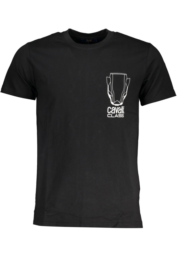 CAVALLI CLASS MEN'S SHORT SLEEVE T-SHIRT BLACK QXT62WJD060_NE05051