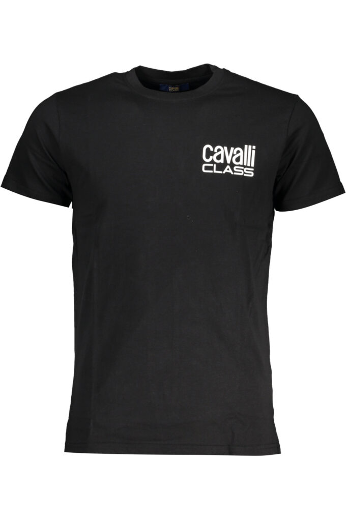 CAVALLI CLASS MEN'S SHORT SLEEVE T-SHIRT BLACK QXT62XJD060_NE05051