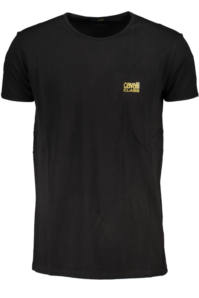 CAVALLI CLASS MEN'S SHORT SLEEVE T-SHIRT BLACK QXO03DJD003_NE05051